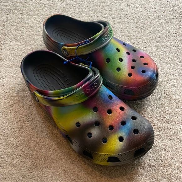 CROCS Shoes Crocs Spray Paint Design Poshmark